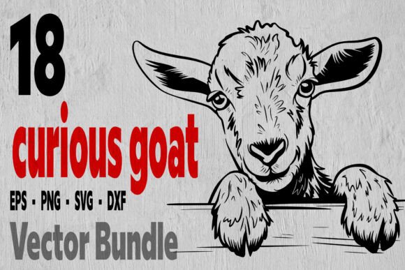 18 Curious Funny Goat Bundle SVG for Crafts and Graphics