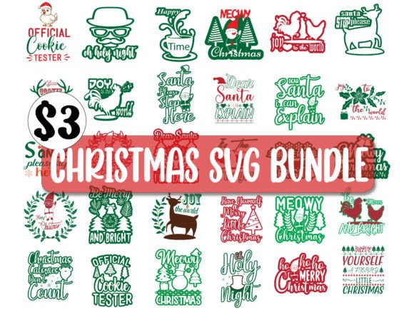 Christmas SVG Bundle Graphics for Crafts