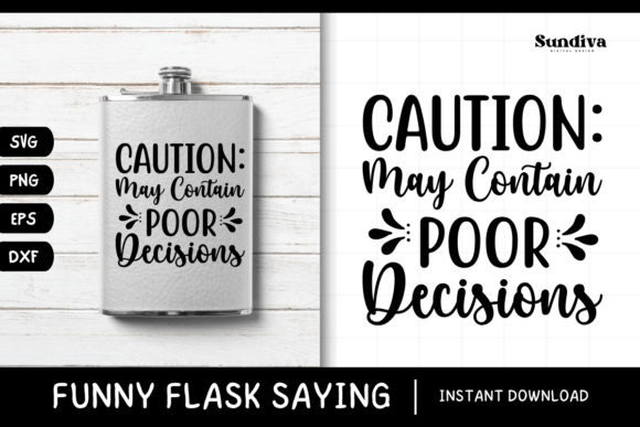 Flask Fun Graphics for Crafts