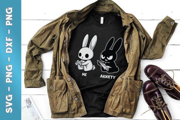 Funny Anxiety Rabbit SVG for Crafts and Graphics