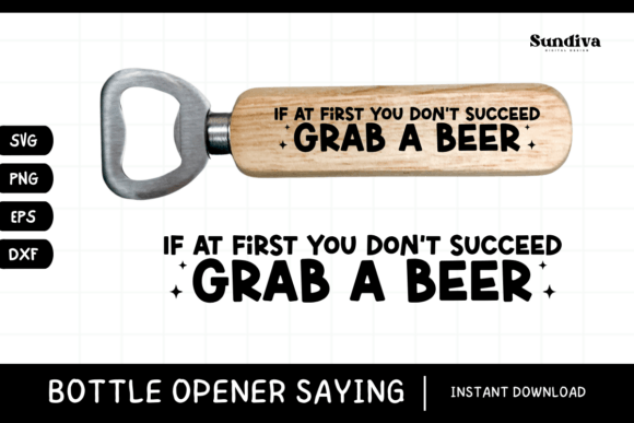 Funny Bottle Opener SVG for Crafts and Graphics