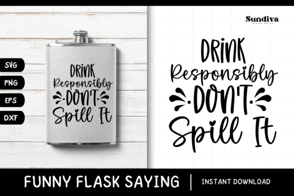 Funny Flask Quotes SVG for Crafts and Graphics Projects