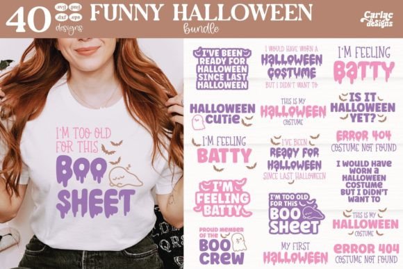 Funny Halloween Shirt SVG Bundle for Graphics and Crafts