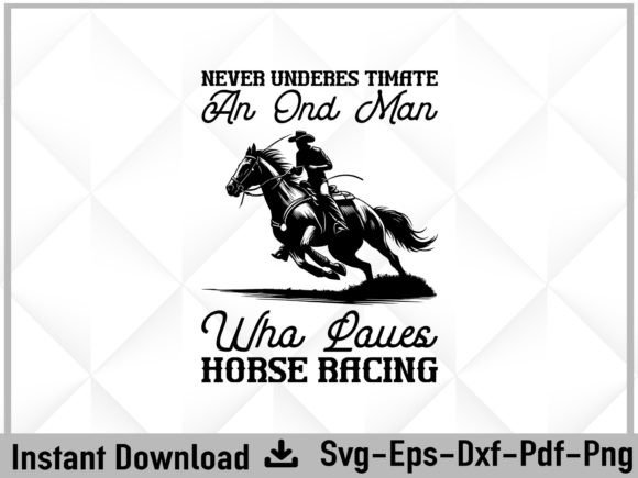Funny Horse Racing SVG Gift T-shirt Design