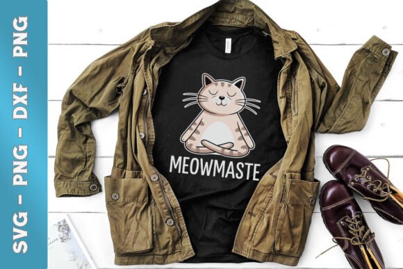 Meowmaste Funny Yoga Cat SVG for Crafts and Graphics