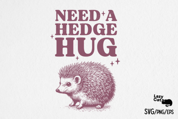 Retro Funny Sarcastic Hedgehog SVG for Graphics and Crafts