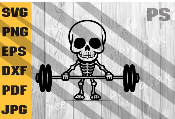 Skeleton Deadlift SVG for Crafts and Graphics